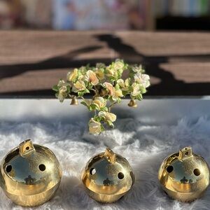 Vintage Goat / Sheep Collar Solid Brass Individual Bell Styles with 3